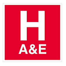 Hospital Accident and Emergency sign