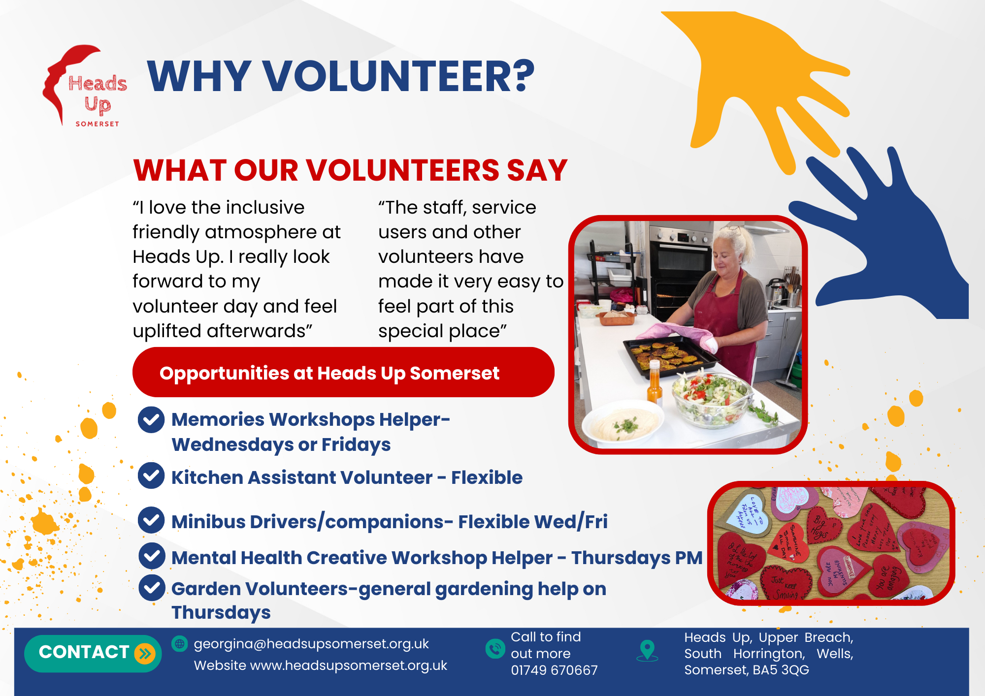 Volunteer image with reasons why people should volunteer